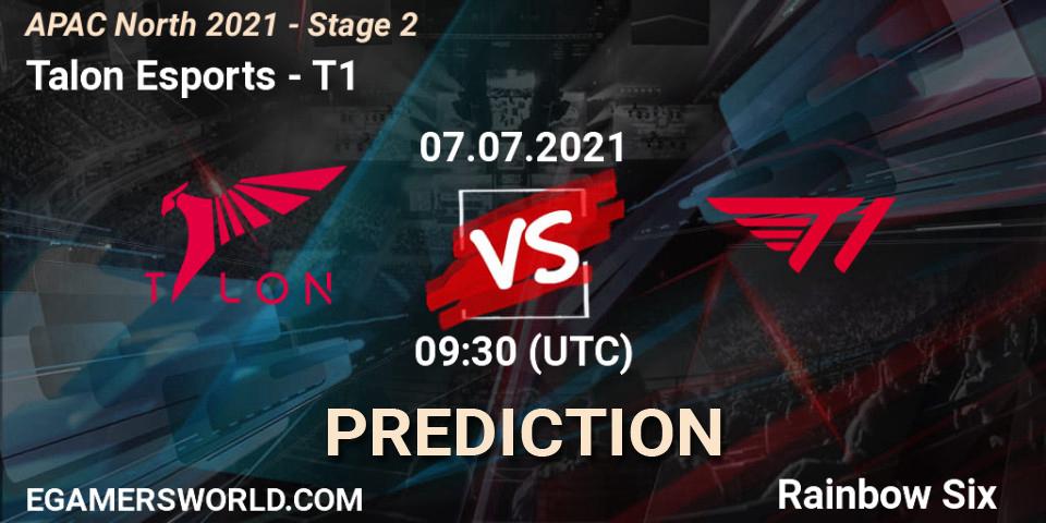 Talon Esports - T1: прогноз. 07.07.2021 at 09:30, Rainbow Six, APAC North 2021 - Stage 2