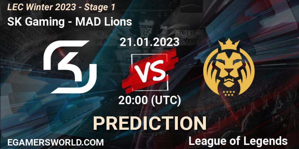 SK Gaming - MAD Lions: прогноз. 21.01.23, LoL, LEC Winter 2023 - Stage 1