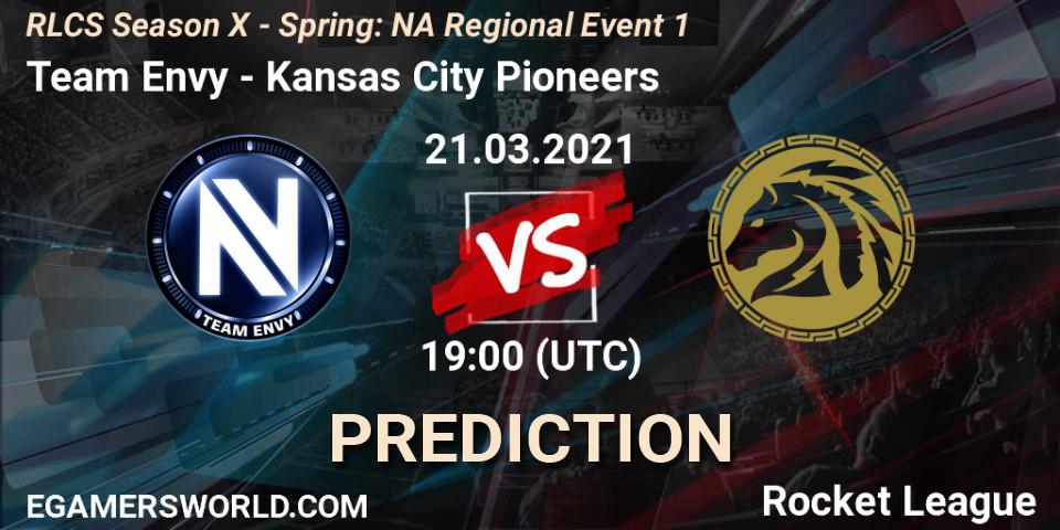 Team Envy - Kansas City Pioneers: прогноз. 21.03.2021 at 19:00, Rocket League, RLCS Season X - Spring: NA Regional Event 1