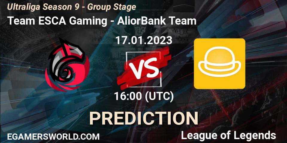 Team ESCA Gaming - AliorBank Team: прогноз. 17.01.2023 at 16:00, LoL, Ultraliga Season 9 - Group Stage
