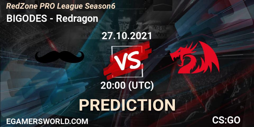 BIGODES - Redragon: прогноз. 02.11.2021 at 20:00, Counter-Strike (CS2), RedZone PRO League Season 6