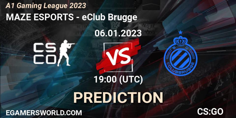 MAZE ESPORTS - eClub Brugge: прогноз. 06.01.2023 at 19:00, Counter-Strike (CS2), A1 Gaming League 2023