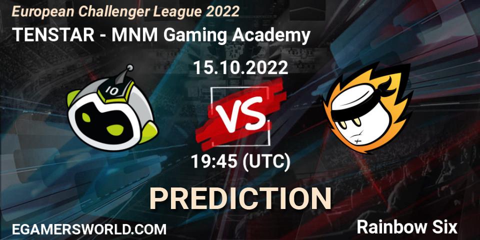 TENSTAR - MNM Gaming Academy: прогноз. 15.10.2022 at 19:45, Rainbow Six, European Challenger League 2022