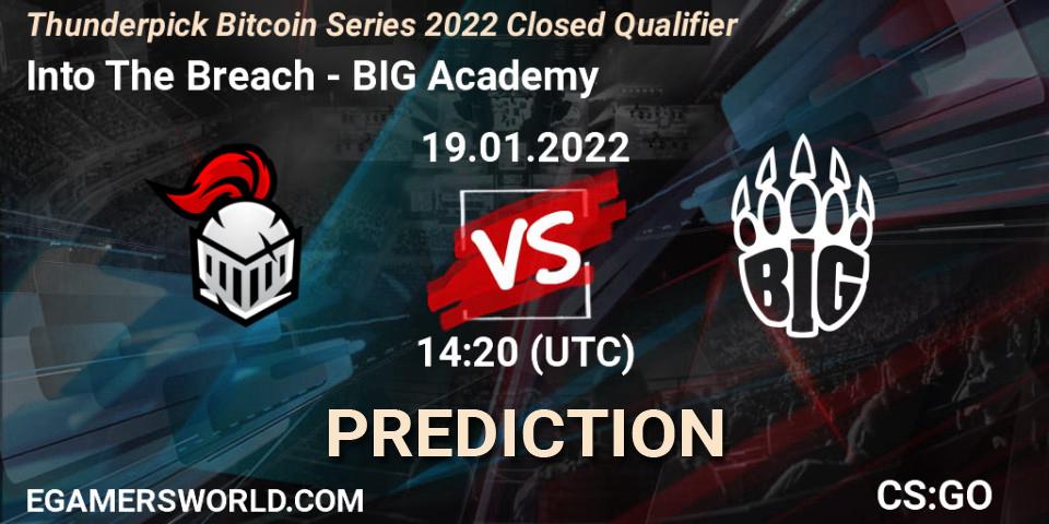 Into The Breach - BIG Academy: прогноз. 19.01.22, CS2 (CS:GO), Thunderpick Bitcoin Series 2022 Closed Qualifier