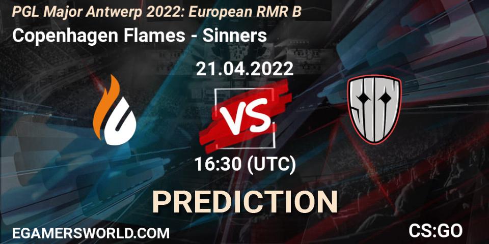Copenhagen Flames - Sinners: прогноз. 21.04.22, CS2 (CS:GO), PGL Major Antwerp 2022: European RMR B