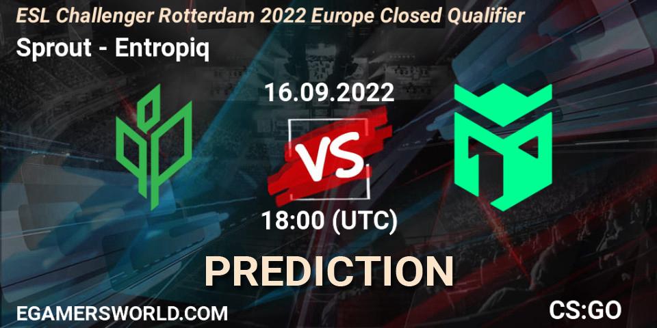 Sprout - Entropiq: прогноз. 16.09.2022 at 18:00, Counter-Strike (CS2), ESL Challenger Rotterdam 2022 Europe Closed Qualifier