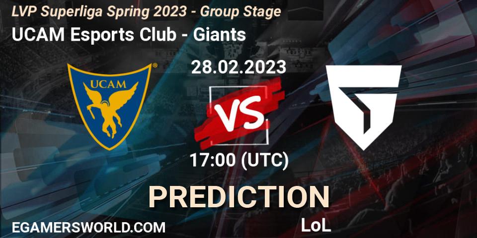 UCAM Esports Club - Giants: прогноз. 28.02.23, LoL, LVP Superliga Spring 2023 - Group Stage