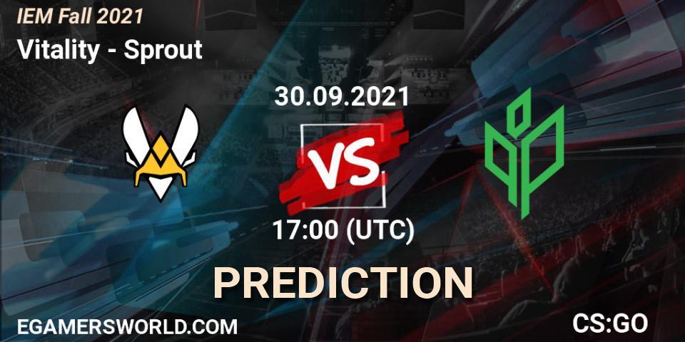 Vitality - Sprout: прогноз. 30.09.2021 at 18:00, Counter-Strike (CS2), IEM Fall 2021: Europe RMR
