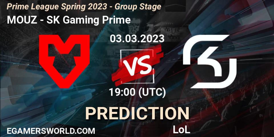 MOUZ - SK Gaming Prime: прогноз. 03.03.2023 at 20:00, LoL, Prime League Spring 2023 - Group Stage