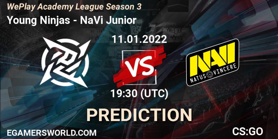 Young Ninjas - NaVi Junior: прогноз. 11.01.2022 at 20:10, Counter-Strike (CS2), WePlay Academy League Season 3