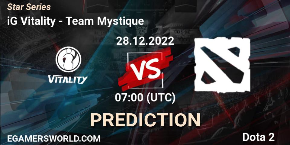 iG Vitality - Team Mystique: прогноз. 28.12.2022 at 07:03, Dota 2, Star Series