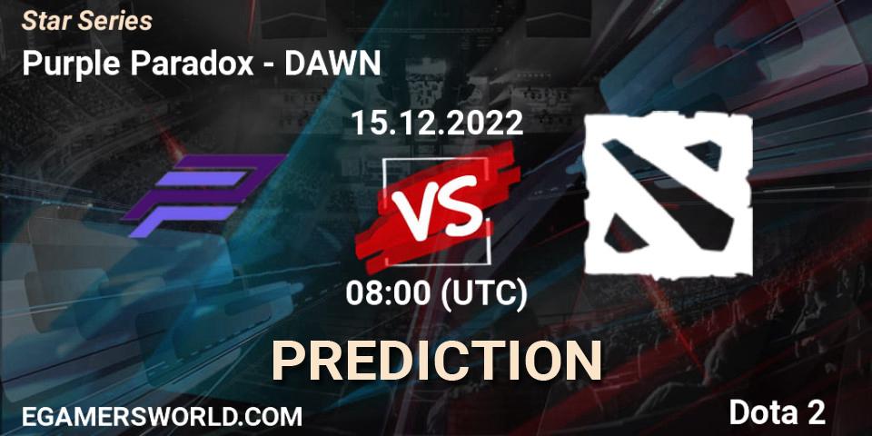 Purple Paradox - DAWN: прогноз. 15.12.2022 at 08:12, Dota 2, Star Series
