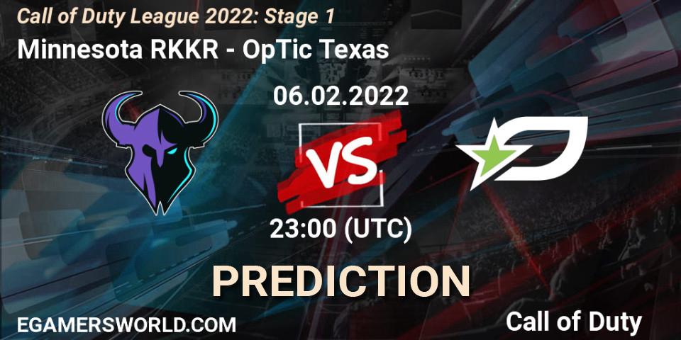 Minnesota RØKKR - OpTic Texas: прогноз. 06.02.22, Call of Duty, Call of Duty League 2022: Stage 1