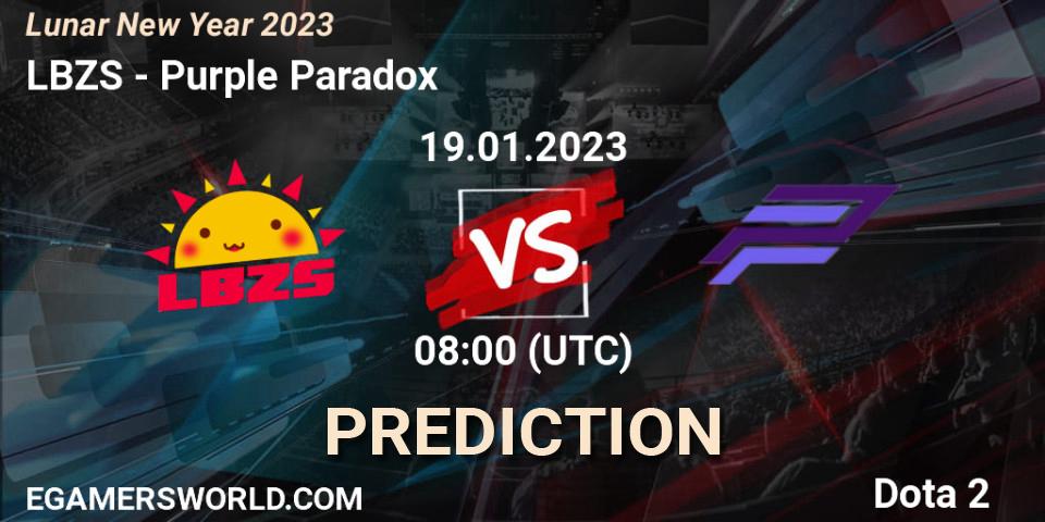 LBZS - Purple Paradox: прогноз. 19.01.23, Dota 2, Lunar New Year 2023