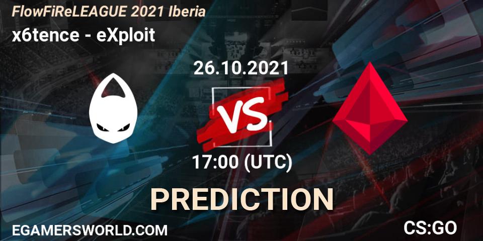 x6tence - eXploit: прогноз. 26.10.2021 at 17:00, Counter-Strike (CS2), FlowFiReLEAGUE 2021 Iberia