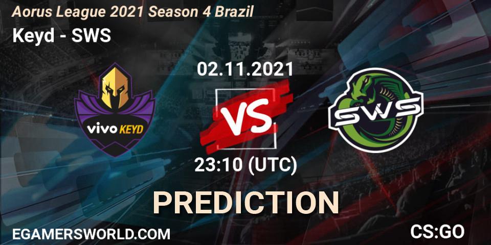Keyd - SWS: прогноз. 02.11.2021 at 23:10, Counter-Strike (CS2), Aorus League 2021 Season 4 Brazil
