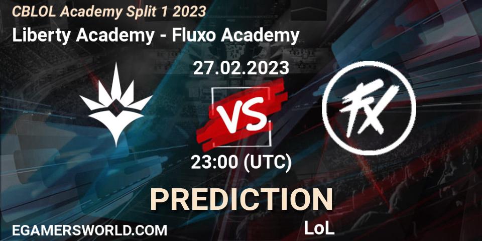 Liberty Academy - Fluxo Academy: прогноз. 27.02.2023 at 23:00, LoL, CBLOL Academy Split 1 2023
