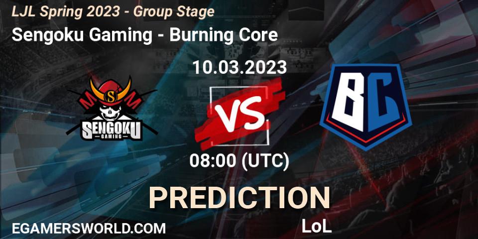 Sengoku Gaming - Burning Core: прогноз. 10.03.2023 at 08:00, LoL, LJL Spring 2023 - Group Stage