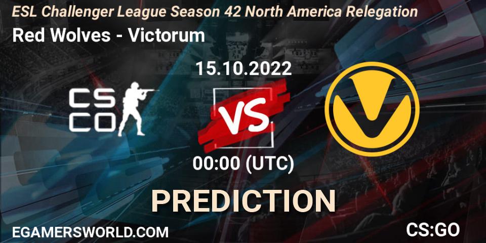 Louisville Red Wolves - Victorum: прогноз. 15.10.22, CS2 (CS:GO), ESL Challenger League Season 42 North America Relegation