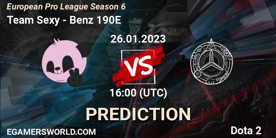 Team Sexy - Benz 190E: прогноз. 26.01.2023 at 16:52, Dota 2, European Pro League Season 6