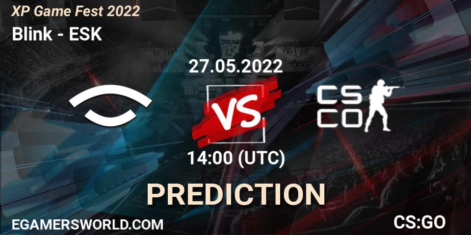 Blink - eSportsKosova: прогноз. 27.05.2022 at 14:45, Counter-Strike (CS2), XP Game Fest 2022