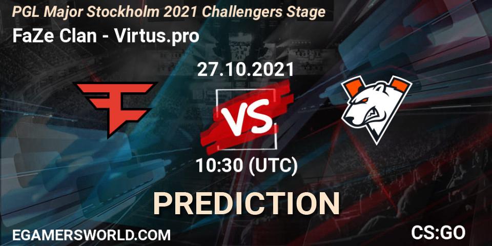 FaZe Clan - Virtus.pro: прогноз. 27.10.21, CS2 (CS:GO), PGL Major Stockholm 2021 Challengers Stage
