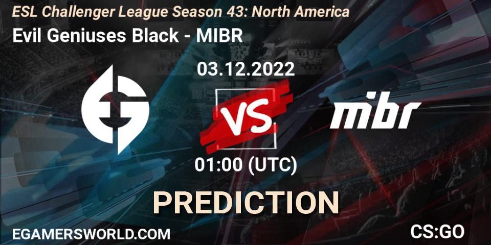 Evil Geniuses Black - MIBR: прогноз. 03.12.22, CS2 (CS:GO), ESL Challenger League Season 43: North America