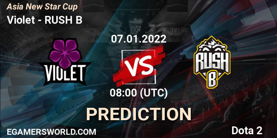 Violet - Phoenix Gaming: прогноз. 07.01.2022 at 11:00, Dota 2, Asia New Star Cup