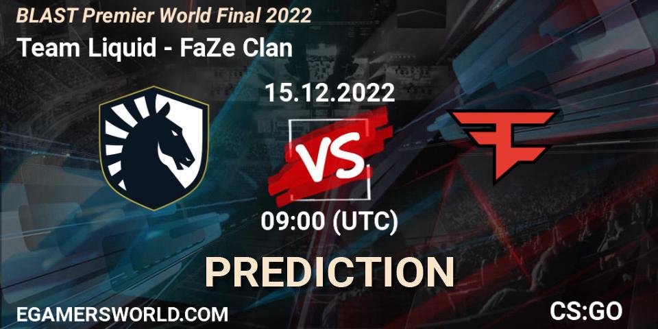 Team Liquid - FaZe Clan: прогноз. 15.12.22, CS2 (CS:GO), BLAST Premier World Final 2022