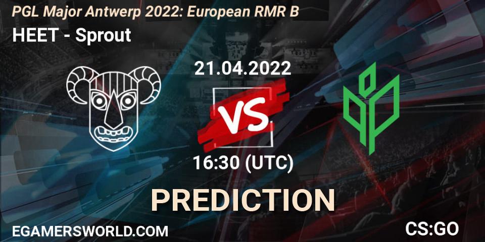 HEET - Sprout: прогноз. 21.04.2022 at 16:35, Counter-Strike (CS2), PGL Major Antwerp 2022: European RMR B