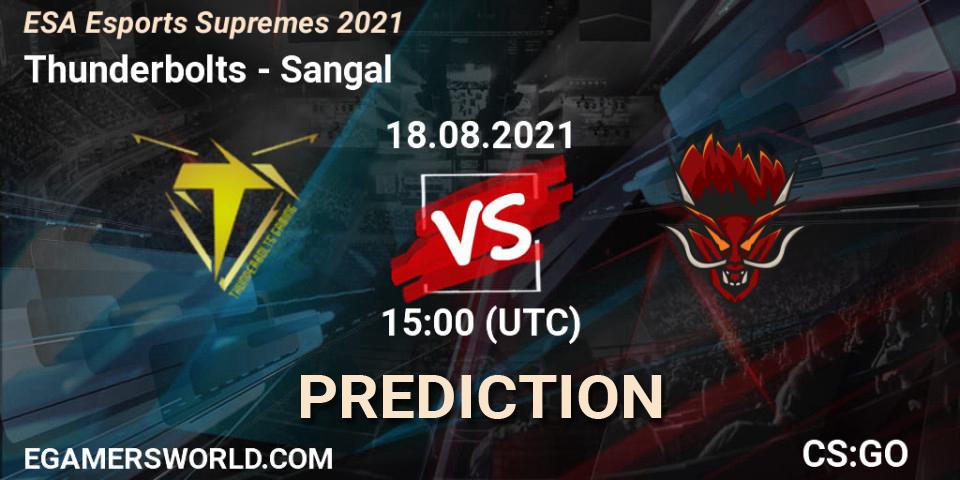Thunderbolts - Sangal: прогноз. 18.08.2021 at 15:10, Counter-Strike (CS2), ESA Esports Supremes 2021