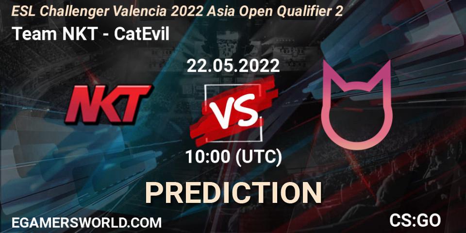 Team NKT - CatEvil: прогноз. 22.05.2022 at 10:00, Counter-Strike (CS2), ESL Challenger Valencia 2022 Asia Open Qualifier 2