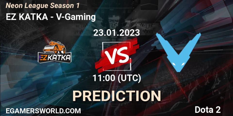 EZ KATKA - V-Gaming: прогноз. 23.01.2023 at 15:12, Dota 2, Neon League Season 1