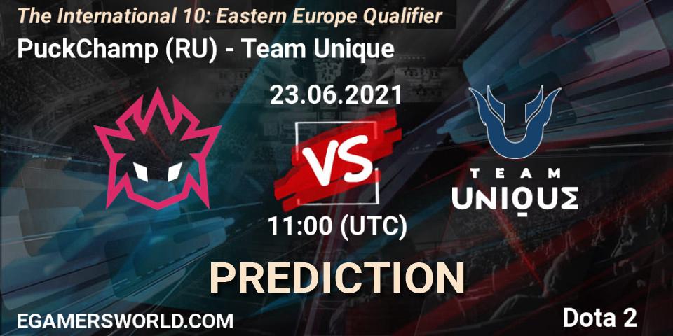 PuckChamp (RU) - Team Unique: прогноз. 23.06.2021 at 10:29, Dota 2, The International 10: Eastern Europe Qualifier