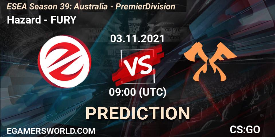 Hazard - FURY: прогноз. 03.11.21, CS2 (CS:GO), ESEA Season 39: Australia - Premier Division