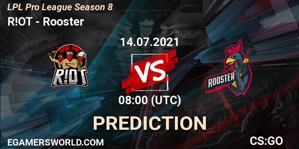 R!OT - Rooster: прогноз. 14.07.21, CS2 (CS:GO), LPL Pro League 2021 Season 2