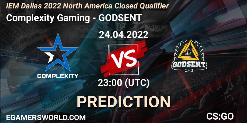 Complexity Gaming - GODSENT: прогноз. 24.04.2022 at 23:00, Counter-Strike (CS2), IEM Dallas 2022 North America Closed Qualifier