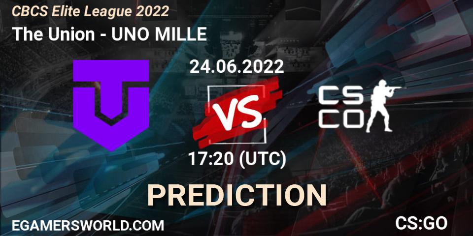 The Union - UNO MILLE: прогноз. 24.06.2022 at 17:20, Counter-Strike (CS2), CBCS Elite League 2022