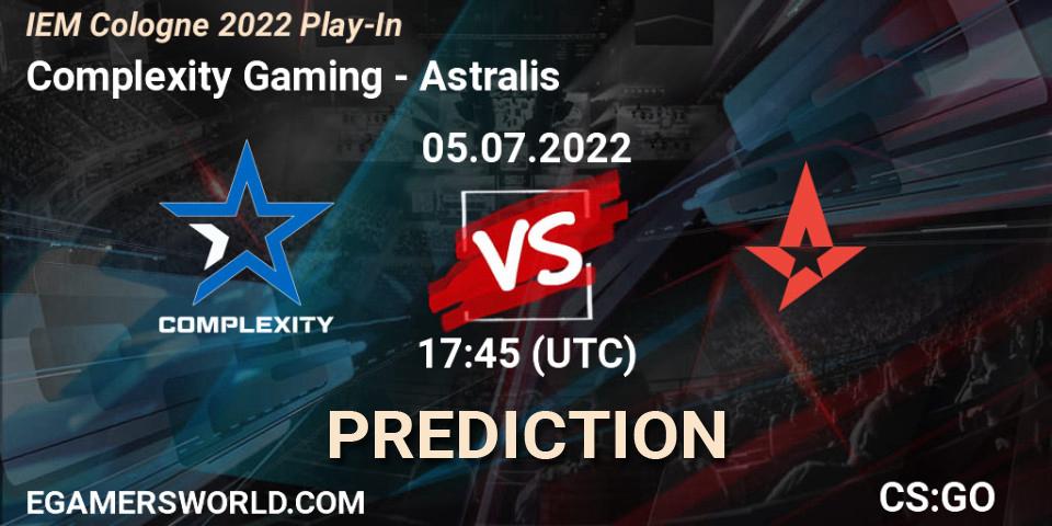 Complexity Gaming - Astralis: прогноз. 05.07.2022 at 18:20, Counter-Strike (CS2), IEM Cologne 2022 Play-In