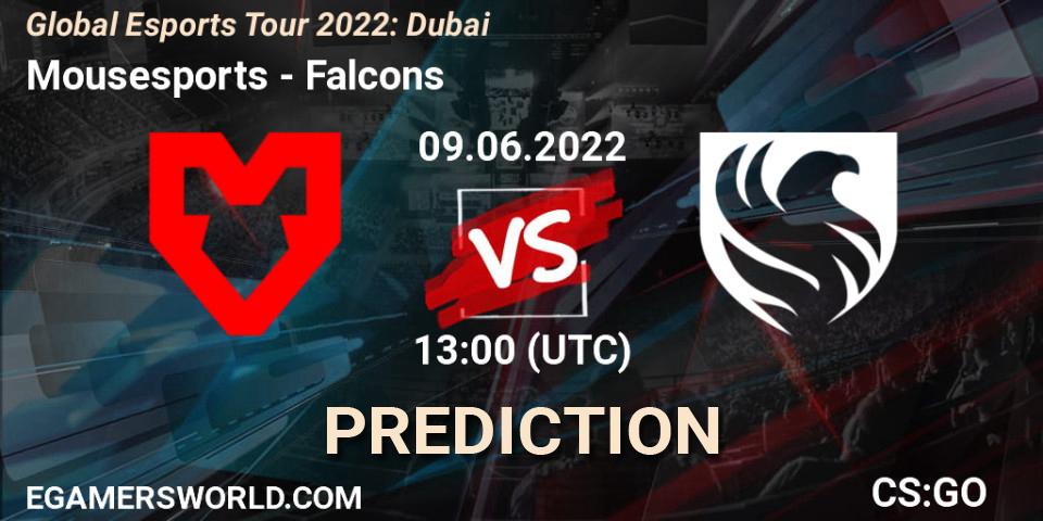 Mousesports - Falcons: прогноз. 09.06.2022 at 14:55, Counter-Strike (CS2), Global Esports Tour 2022: Dubai
