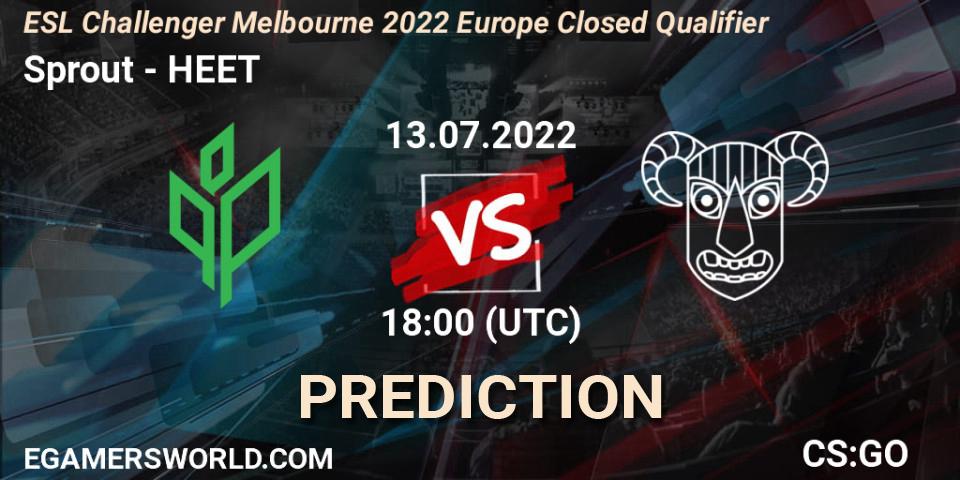 Sprout - HEET: прогноз. 13.07.2022 at 18:00, Counter-Strike (CS2), ESL Challenger Melbourne 2022 Europe Closed Qualifier