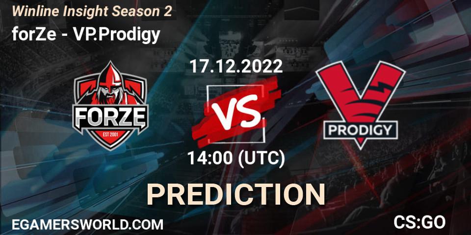 forZe - VP.Prodigy: прогноз. 17.12.2022 at 14:00, Counter-Strike (CS2), Winline Insight Season 2