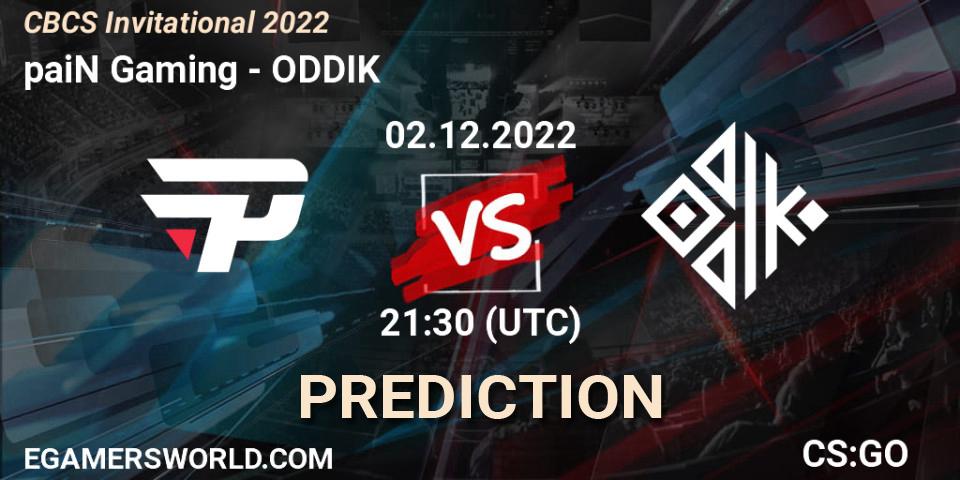 paiN Gaming - ODDIK: прогноз. 02.12.2022 at 22:00, Counter-Strike (CS2), CBCS Invitational 2022