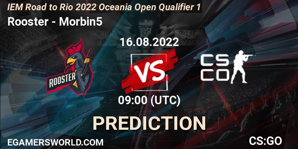 Rooster - Morbin5: прогноз. 16.08.2022 at 09:00, Counter-Strike (CS2), IEM Road to Rio 2022 Oceania Open Qualifier 1