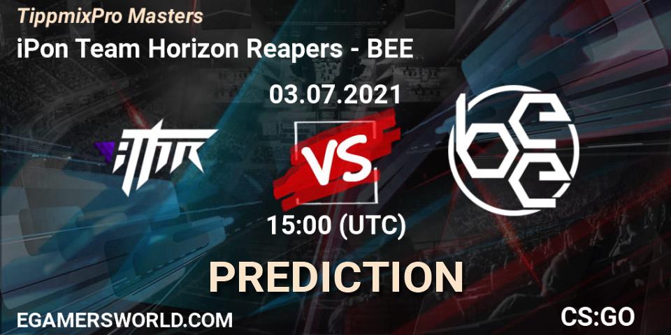 iPon Team Horizon Reapers - BEE: прогноз. 03.07.2021 at 15:00, Counter-Strike (CS2), TippmixPro Masters