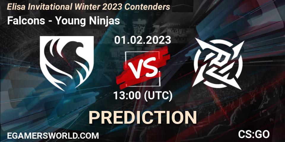Falcons - Young Ninjas: прогноз. 01.02.23, CS2 (CS:GO), Elisa Invitational Winter 2023 Contenders