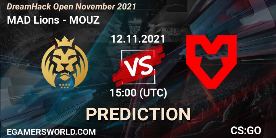 MAD Lions - MOUZ: прогноз. 12.11.2021 at 15:00, Counter-Strike (CS2), DreamHack Open November 2021