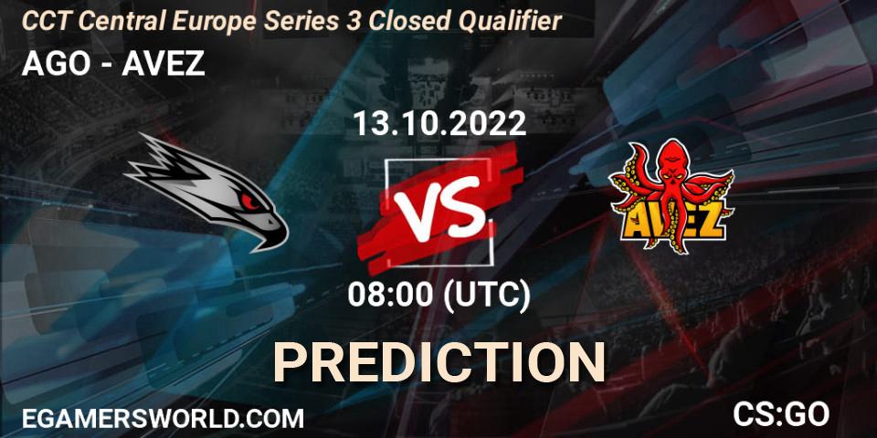 AGO - AVEZ: прогноз. 13.10.2022 at 08:00, Counter-Strike (CS2), CCT Central Europe Series 3 Closed Qualifier