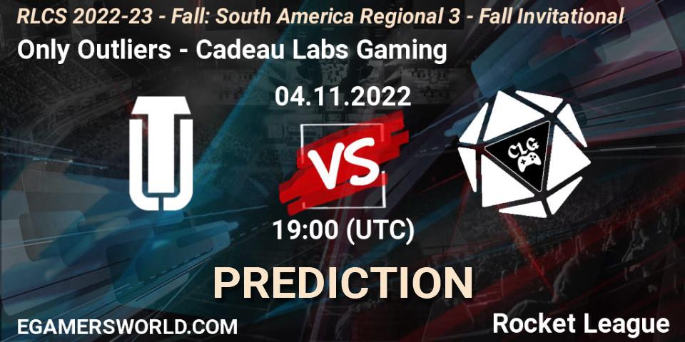 Only Outliers - Cadeau Labs Gaming: прогноз. 04.11.2022 at 19:00, Rocket League, RLCS 2022-23 - Fall: South America Regional 3 - Fall Invitational