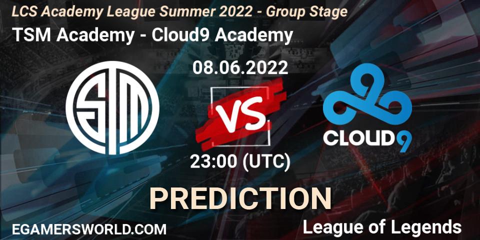 TSM Academy - Cloud9 Academy: прогноз. 08.06.2022 at 22:15, LoL, LCS Academy League Summer 2022 - Group Stage